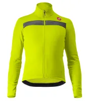 dres s dlouhým rukávem Castelli Puro 3 Jersey Electric Lime/Silver Reflex