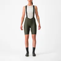 dámské kraťasy s laclem Castelli Espresso W DT Bibshort Deep Green (2)