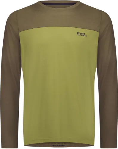 volný dres s dlouhým rukávem MONS ROYALE Diversion Merino Bike Jersey Fern / Olive