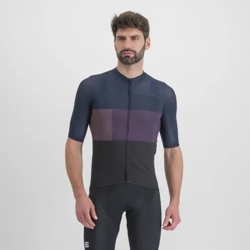 dres Sportful Snap Jersey Black Galaxy Blue