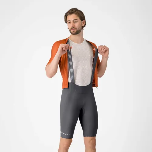 kraťasy CASTELLI Espresso 2 Bibshort Smoky Gray