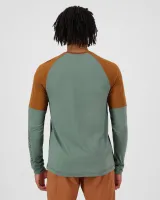 volný dres s dlouhým rukávem MONS ROYALE Tarn Merino Wind Jersey Cypress/Caramel/Black (2)