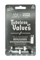 ventilek Peaty's x Chris King MK2 Tubeless Valves - 42mm - Silver (1)