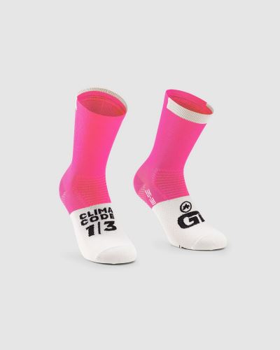 ponožky ASSOS GT Socks C2 Fluo Pink
