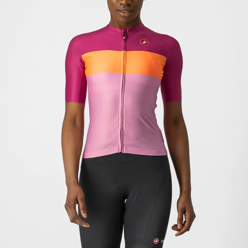 dámský dres Castelli Aero Pro Pink/Coral Flash-Magenta