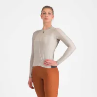 dámský dres s dlouhým rukávem Castelli Espresso W Long Sleeve Jersey Silver Moon/Dark Gray (6)
